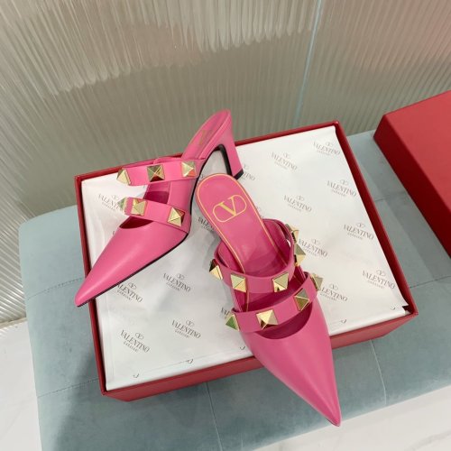 Valentino Women Shoes Mule Flip Flop Sandals ROMAN STUD MULE IN CALFSKIN 65 MM with Original Box