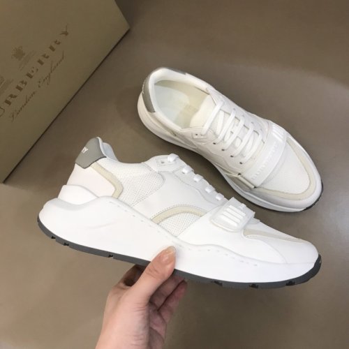 Burberry Mens Shoes Sneakers Fashion Type Luxury Brand Vintage Check Cotton Sneaker with Original Box