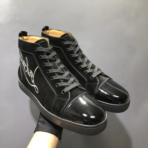 Christian Louboutin Mens Shoes Luxury Brand Red Bottom Design Louis Junior Spikes Flat with Original Box CL sneakers