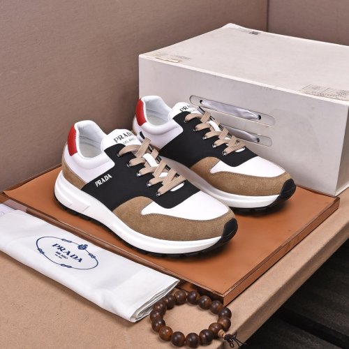 Prada Mens Shoes Sneakers Casual Shoes for Men Luxury Brand Breathable Fashion Sneakers with Original Box