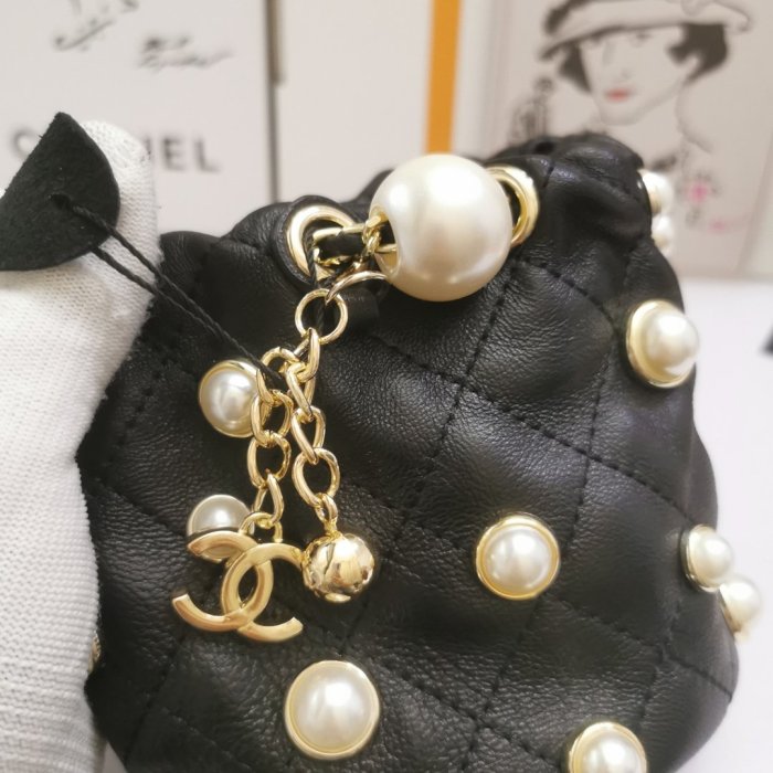Chanel Womens Bag Shoulder Bag Mini Drawstring Bag