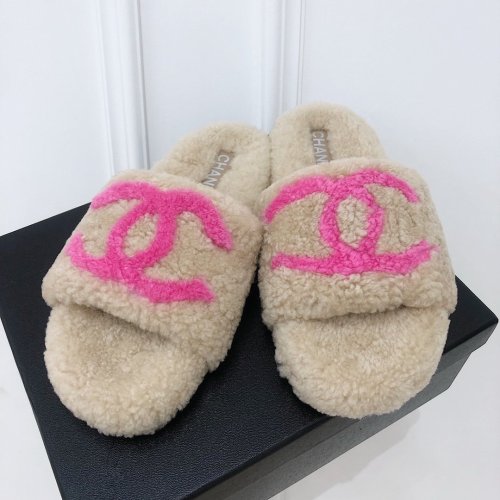 Chanel Womens Shoes Mule Slide Sandal Luxury Brand Plus Velvet Slippers for Women with Original Box