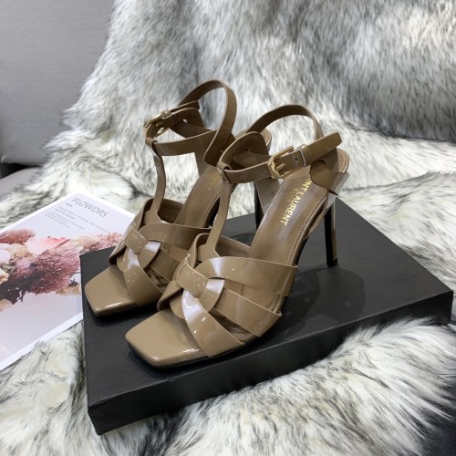 Saint Laurent YSL Womens Shoes TRIBUTE SANDALS IN PATENT LEATHER 10cm