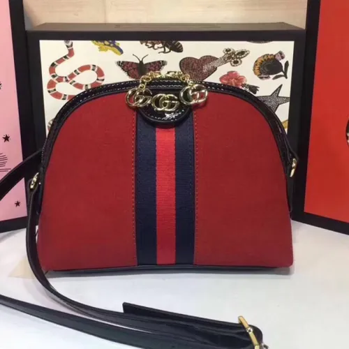 Gucci Womens Bags Luxury Brand GG Supreme Ophidia GG Shoulder Messenger Bag with Original Box 499621 K05NN 4076