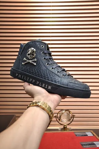 Philipp Plein Men Shoes Sneakers High Top Sneaker Fashion Design Luxury Brand Ankle Boots with Original Box