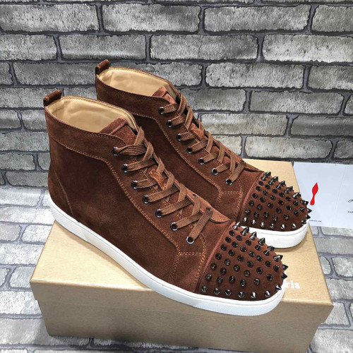 Christian Louboutin Mens Shoes Luxury Brand Red Bottom Design Louis Junior Spikes Flat with Original Box CL sneakers