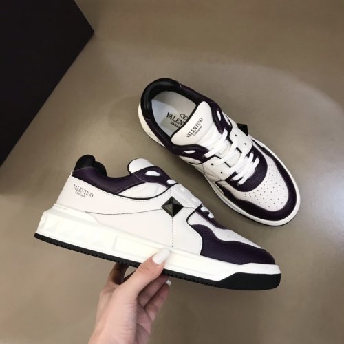 Valentino Men Shoes Fashion Design Luxury Brand ONE STUD LOW-TOP NAPPA SNEAKER with Original Box