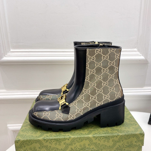 Gucci Women Shoes Boots Luxury Brand Fashion Women's ankle boot with Double G with Original Box 678984 17K40 1284
