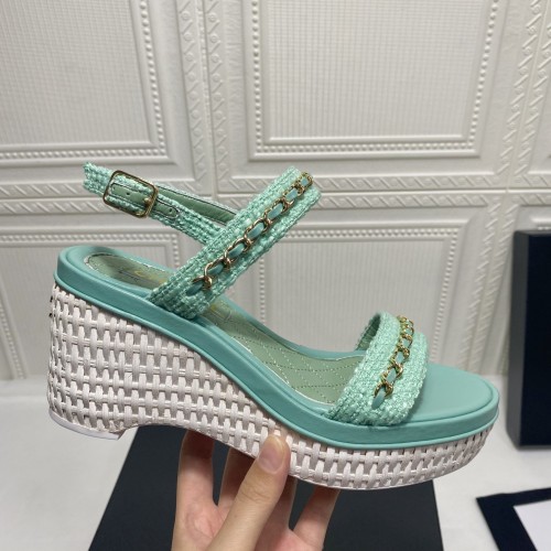 Chanel Womens Shoes Fashion Pumps Wedge Sandals
