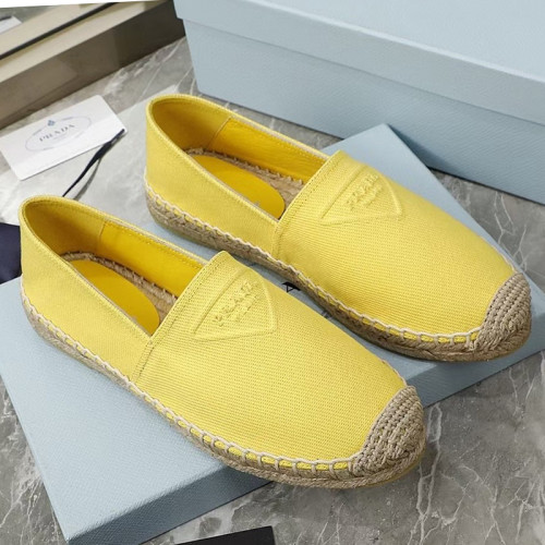Prada Womens Shoes Casual Luxury Brand Breathable Hemp espadrilles with Original Box