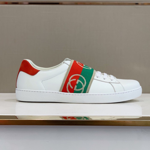 Gucci Womens Shoes Fashion Sneakers Luxury Brand Women's Ace sneaker with elastic Web in White Leather with Original Box