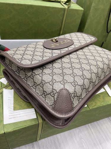 Gucci Womens Mens Bags Crossbody Shoulder Messenger Bags Luxury Brand Gucci GG Supreme Neo Vintage Messenger Bag with Original Box 495654 9C2VT 8745