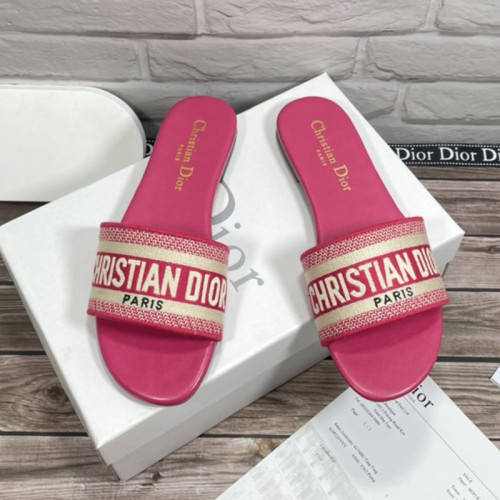 Dior Women Shoes Mule DWAY SLIDE Luxury Brand Womens Sandals Slippers with Original Box