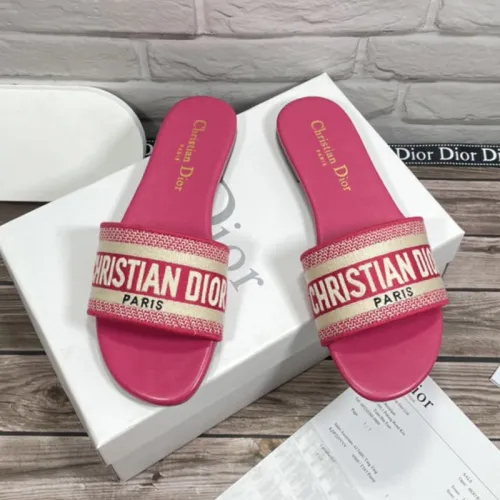 Dior Women Shoes Mule DWAY SLIDE Luxury Brand Womens Sandals Slippers with Original Box