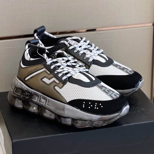 Versace Men Shoes Fashion Sneakers Luxury Brand with Original Box Top Quality Breathable Mens Sneakers Chain Reaction Multi-Color Rubber Suede