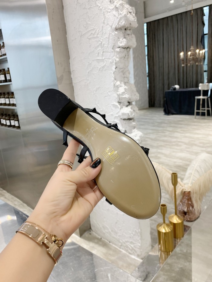 Valentino Women Shoes Mule Flip Flop Sandals ROMAN STUD SLIDE SANDAL IN QUILTED NAPPA with Original Box Luxury Brand