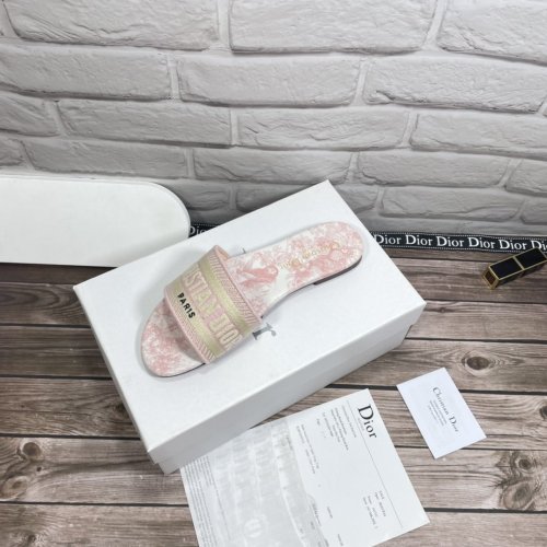 Dior Women Shoes Mule DWAY SLIDE Luxury Brand Womens Sandals Slippers with Original Box
