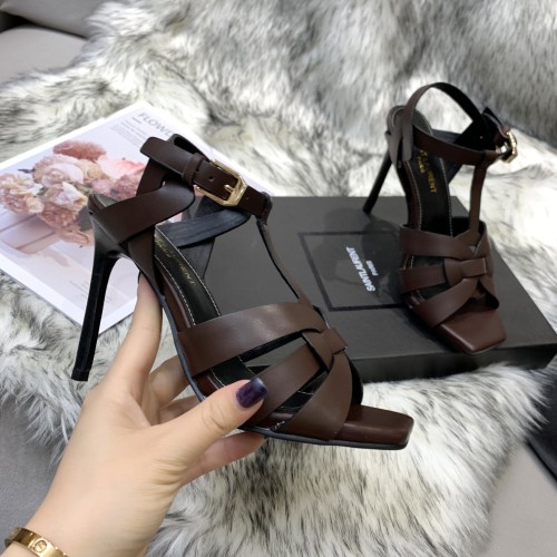 Saint Laurent YSL Womens Shoes TRIBUTE SANDALS IN SMOOTH LEATHER 10cm 620673DWE006023