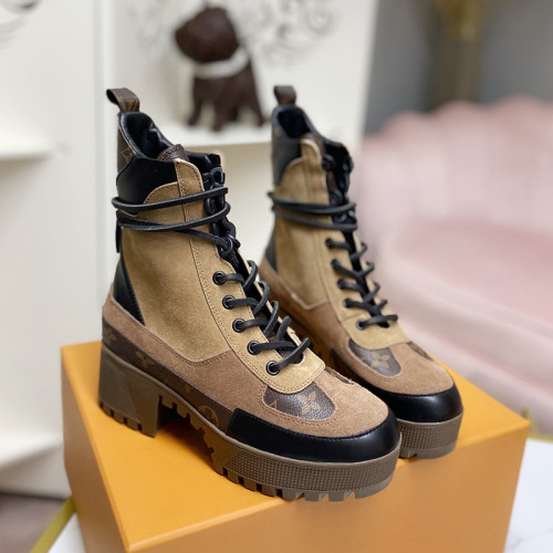Louis Vuitton Women Shoes Boots Fashion Ankle Boots Luxury LAUREATE DESERT BOOT with Original Box 1A524D