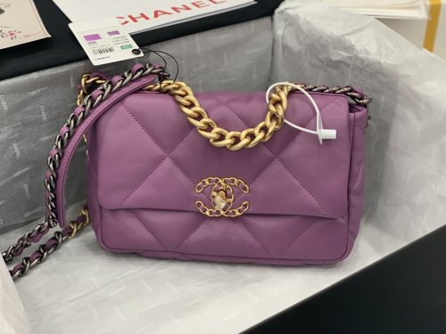 Chanel Womens Bags Shoulder Messenger Bags Chanel 19 Flap Bag Luxury Brand with Original Box