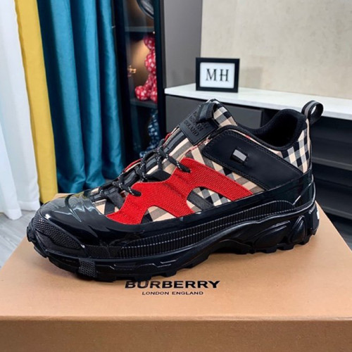 Burberry Men Shoes Sneakers Luxury Brand Vintage Check Cotton Arthur Sneakers With Original Box