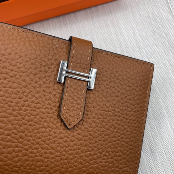 Hermes Womens Mens Wallets Purse Card Holder Leather Design Coin Bag with Original Box