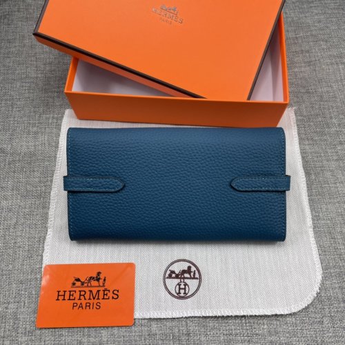 Hermes Womens Mens Wallets Purse Kelly Bag Clutch Leather Design Coin Bag with Original Box