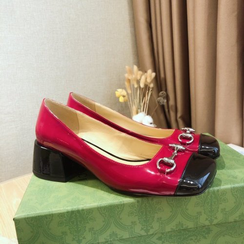 Gucci Womens Shoes Women's Mid-heel Pump with Horsebit