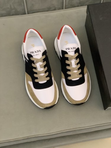 Prada Mens Shoes Sneakers Casual Shoes for Men Luxury Brand Breathable Fashion Sneakers with Original Box