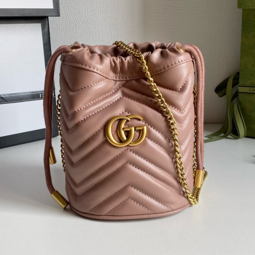 Gucci Womens Bags Shoulder Bag Luxury Brand Leather GG Marmont Mini Bucket Bag with Original Box 575163 DTDRT 1000