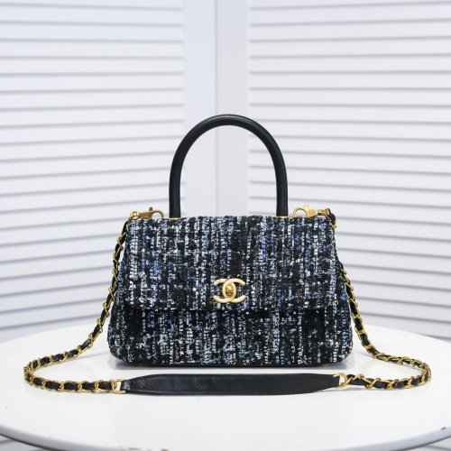 Chanel Womens Bags Shoulder Bag Flap Bag with Top Handle