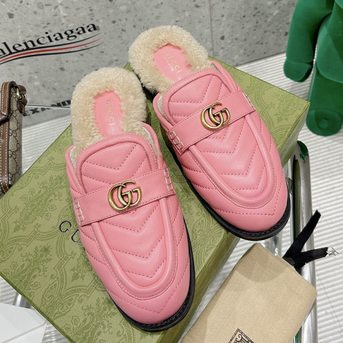 Gucci Womens Shoes Casual Loafers Design Luxury Brand Leather Princetown with Original Box