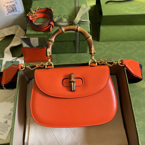 Gucci Womens Bags Handbags Shoulder Messenger Bags Luxury Brand Gucci Bamboo 1947 jumbo GG small top handle bag 675797 UKMDT 2570 with Original Box