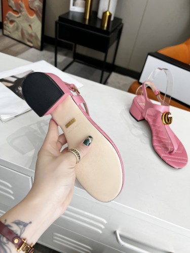 Gucci Womens Shoes Platform Slide Slippers Sandal Summer Design Luxury Brand 4cm Heel Women's GG platform slide sandal with Original Box 623212 UKO00 2580