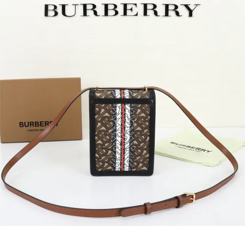 Burberry Womens Bag Monogram Stripe E-canvas Robin Bag