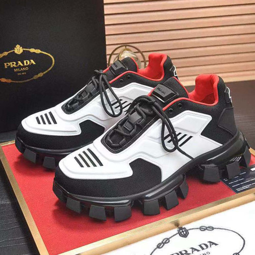 Prada Men Shoes Sneakers Luxury Brabd Cloudbust Thunder Technical Fabric Sneakers with Original Box