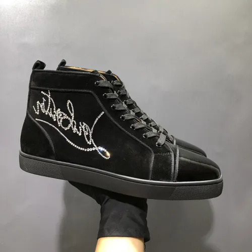 Christian Louboutin Mens Shoes Luxury Brand Red Bottom Design Louis Junior Spikes Flat with Original Box CL sneakers
