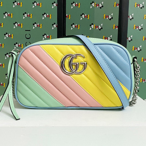 Gucci Womens Bags GG Marmont small matelassé shoulder bag Luxury Brand with Original Box 447632 DTD1T 1000
