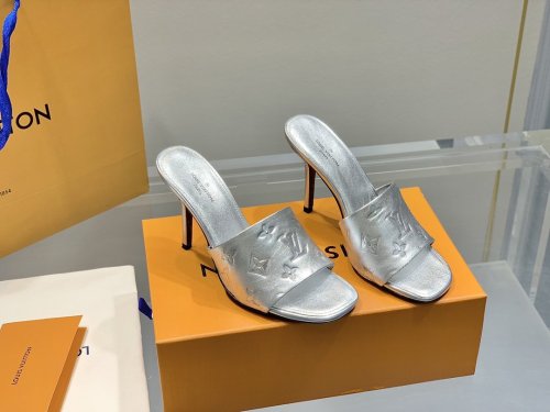 Louis Vuitton Womens Shoes Pumps Sandals Leather Design Luxury Brand Fashion Sandals with Original Box 10cm Heel