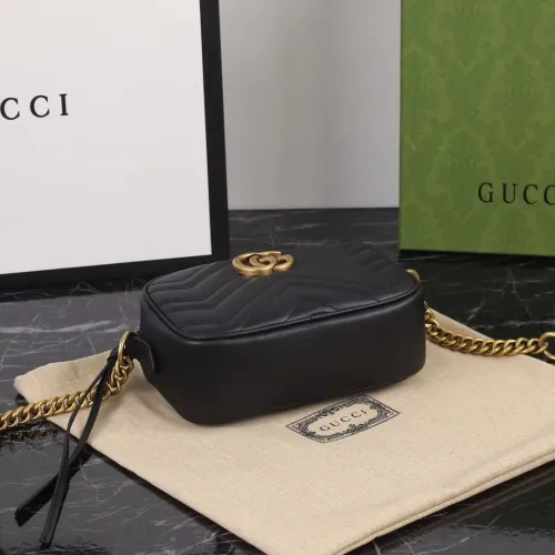 Gucci Womens Bags GG Marmont matelassé mini bag Gucci shoulder bag Luxury Brand with Original Box 448065 DTD1T 1000