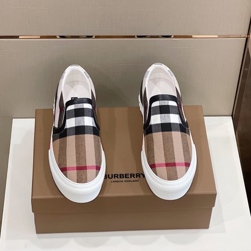 Burberry Men Shoes Fashion Luxury Brand Vintage Cotton Sneaker Casual Shoes for Men with Original Box