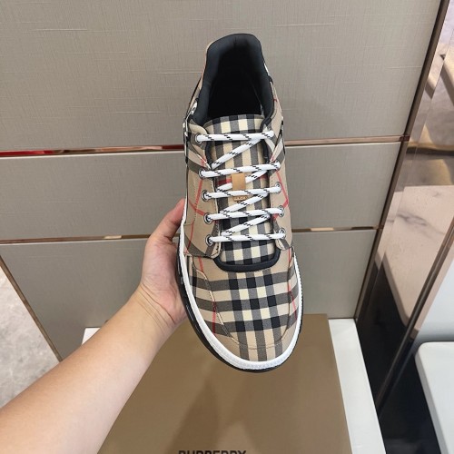 Burberry Men Shoes Fashion Sneakers Luxury Brand Vintage Cotton Sneaker with Original Box