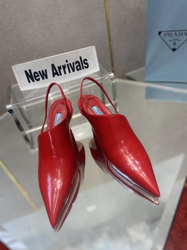 Prada Womens Shoes Slingback Pumps Luxury Brand Casual Shoes for Women with Original Box