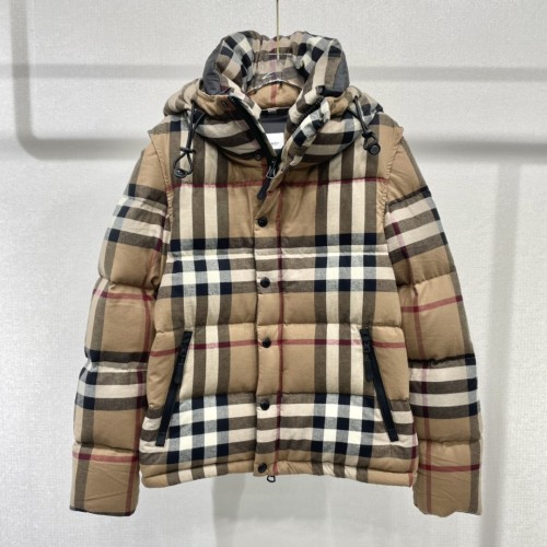 Burberry Design Mens Womens Winter Windprood Down Jackets Keep Warm 90% White Duck Down