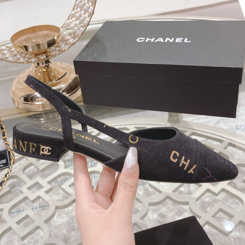 Chanel Womens Shoes Sandals Slingbacks Luxury Brand Design with Original Box Women Slippers Slingback 2cm Heel