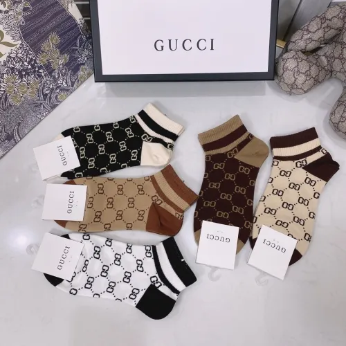 Gucci Socks 5 Pairs with Original Box Luxury Brand Breathable Gucci Sock