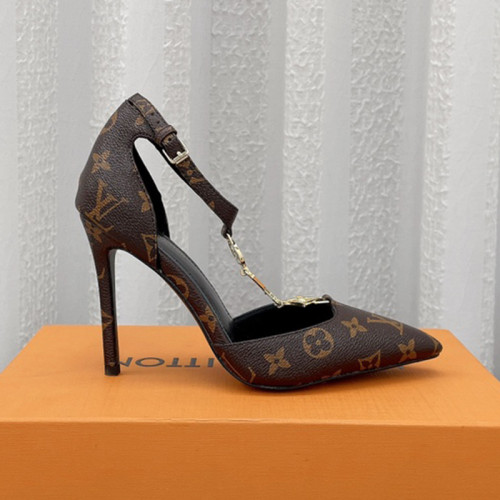 Louis Vuitton Womens Shoes Pumps Sandals Leather Design Luxury Brand Fashion Sandals with Original Box 10cm Heel