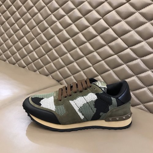 Valentino Men Shoes Fashion Design Luxury Brand CAMOUFLAGE STUDDED SNEAKER