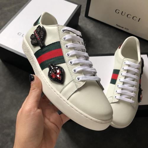 Gucci Men Shoes Sneakers Luxury Brand Men's Ace embroidered sneaker 454551 02JP0 9064 with Original Box
