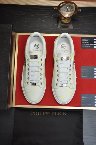 Philipp Plein Men Shoes Sneakers Low Top Sneaker Fashion Design Luxury Brand with Original Box